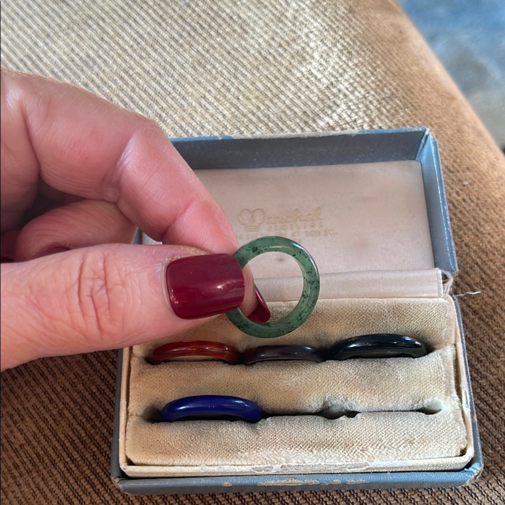 Vintage Ring Set with Multiple Colors